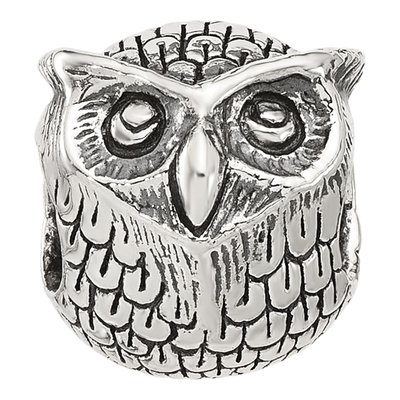 Sterling Silver Antiqued Owl Bead – view 4