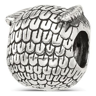Sterling Silver Antiqued Owl Bead – view 5