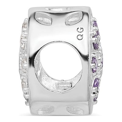 Sterling Silver CZ Floral Bead – view 3