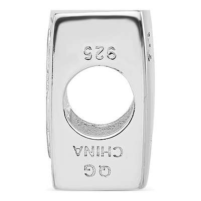 Sterling Silver CZ Cross Bead – view 3