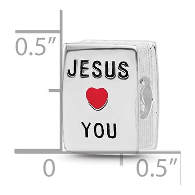 Sterling Silver CZ Cross Bead – view 6