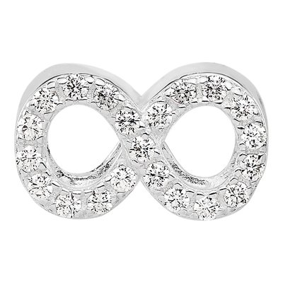 Sterling Silver CZ Infinity Bead – view 4