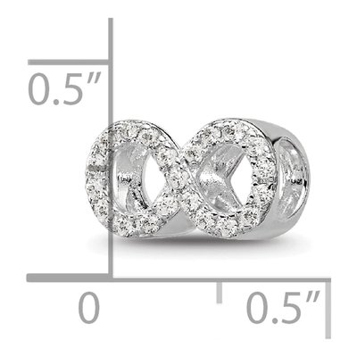 Sterling Silver CZ Infinity Bead – view 5