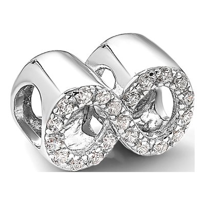 Sterling Silver CZ Infinity Bead – view 6