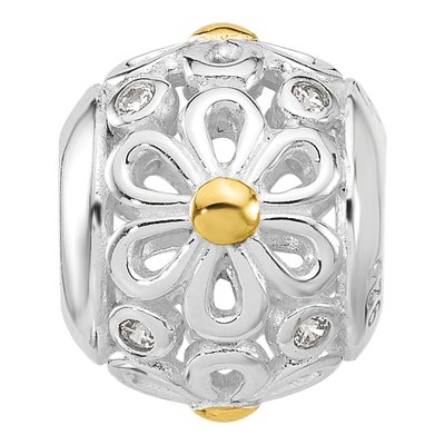 Sterling Silver Floral Bead – view 5
