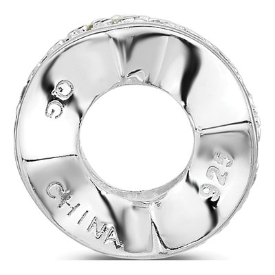 Sterling Silver CZ Enamel Bead – view 3