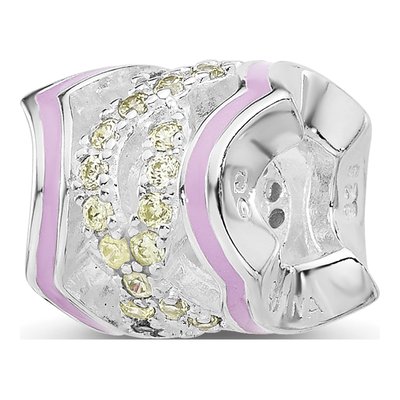 Sterling Silver CZ Enamel Bead – view 6