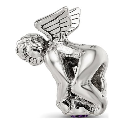 Sterling Silver CZ February Bead – view 8