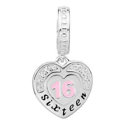 Sterling Silver CZ Enameled Dangle Bead – view 4