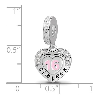 Sterling Silver CZ Enameled Dangle Bead – view 6