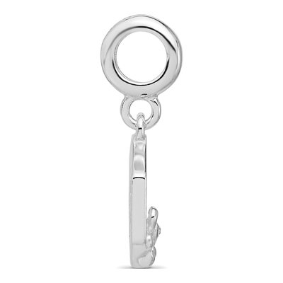 Sterling Silver CZ Bee Honeycomb Dangle Bead – view 3