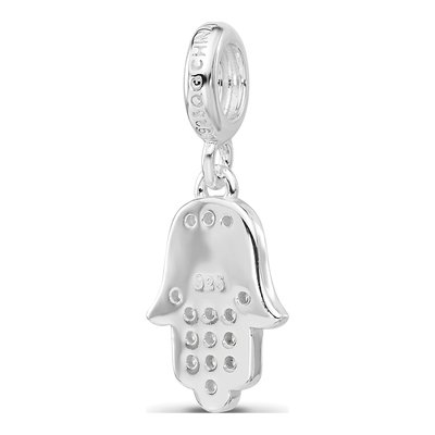 Sterling Silver CZ Hamsa Dangle Bead – view 5