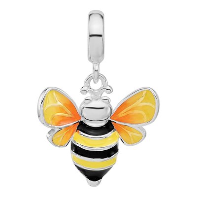Sterling Silver Bumblebee Dangle Bead – view 4
