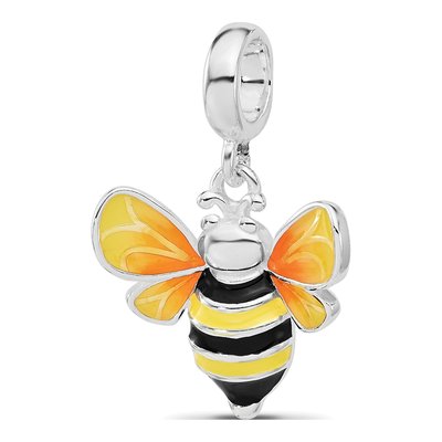 Sterling Silver Bumblebee Dangle Bead