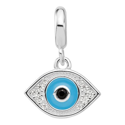 Sterling Silver CZ Eye Dangle Bead – view 4