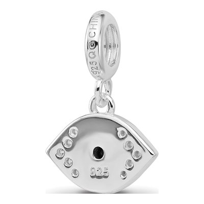 Sterling Silver CZ Eye Dangle Bead – view 5