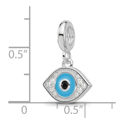 Sterling Silver CZ Eye Dangle Bead – view 6