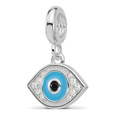 Sterling Silver CZ Eye Dangle Bead