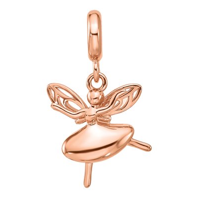 Rose Gold-Plated Sterling Silver Fairy Dangle Bead – view 4