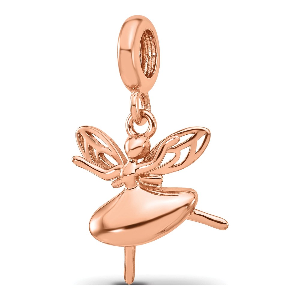 Rose Gold-Plated Sterling Silver Fairy Dangle Bead