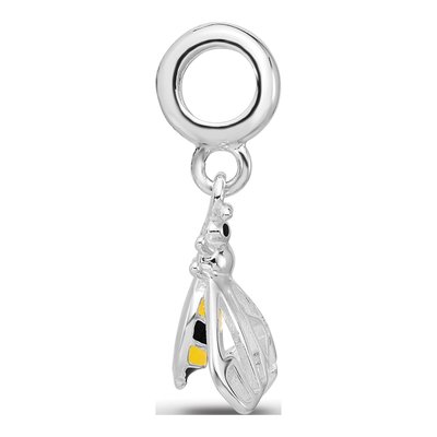 Sterling Silver Enameled Bee Dangle Bead – view 3