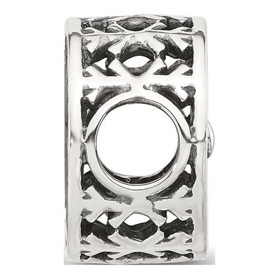 Sterling Silver Snowflake Bead – view 3