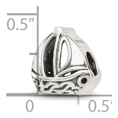 Sterling Silver Sailboat Bead – view 6