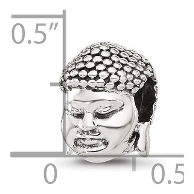 Sterling Silver Buddha Head Bead – view 7
