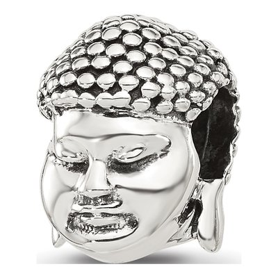 Sterling Silver Buddha Head Bead