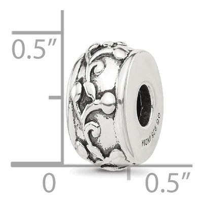 Sterling Silver Scroll Spacer Bead – view 6
