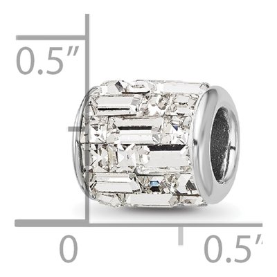 Sterling Silver Crystal Clear Bead – view 5