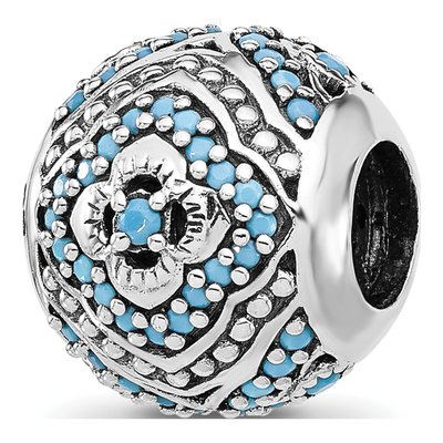 Sterling Silver Crystal Bead