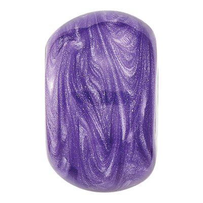 Sterling Silver Purple Enamel Shimmer Bead – view 4