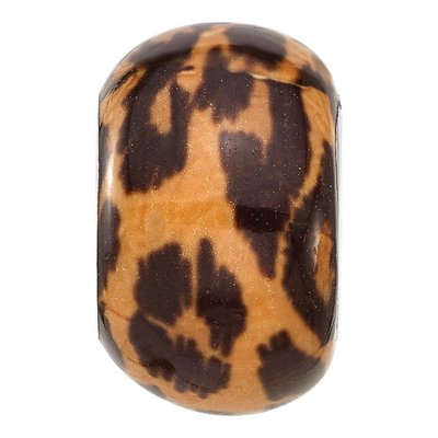 Sterling Silver Leopard Enamel Bead – view 4