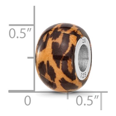Sterling Silver Leopard Enamel Bead – view 6