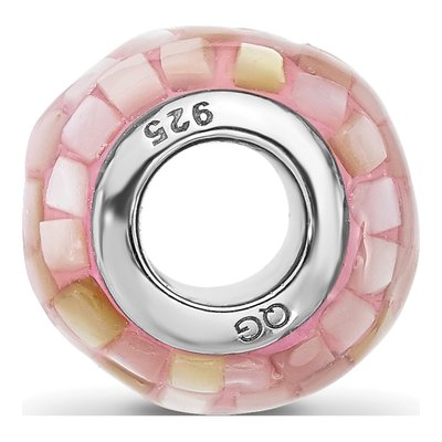 Sterling Silver Mother of Pearl Bead – view 2