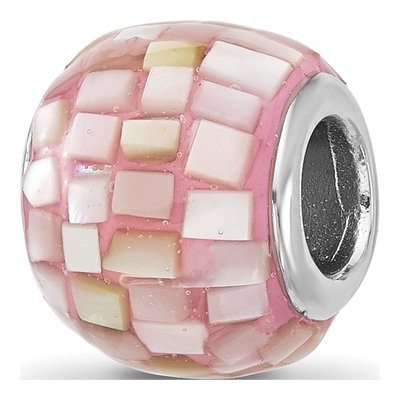 Sterling Silver Mother of Pearl Bead