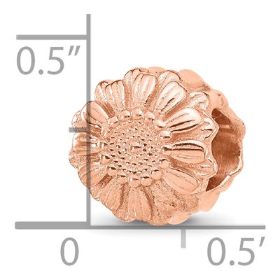 Rose Gold-Plated Sterling Silver Daisy Bead – view 6