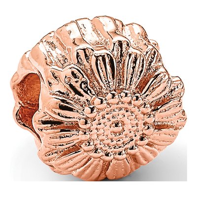 Rose Gold-Plated Sterling Silver Daisy Bead – view 7