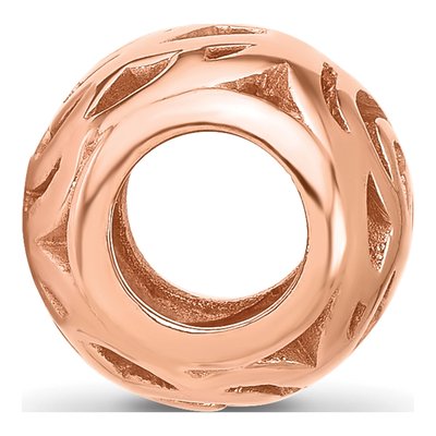 Rose Gold-Plated Sterling Silver Floral Bead – view 3