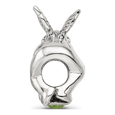 Sterling Silver CZ August Bead – view 4