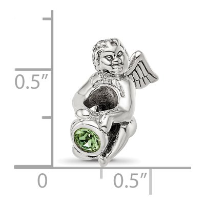 Sterling Silver CZ August Bead – view 7