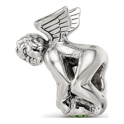 Sterling Silver CZ August Bead – view 8