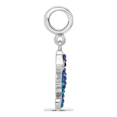 Sterling Silver Crystal Seahorse Dangle Bead – view 3