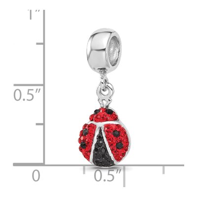 Sterling Silver Crystal Bug Bead – view 7