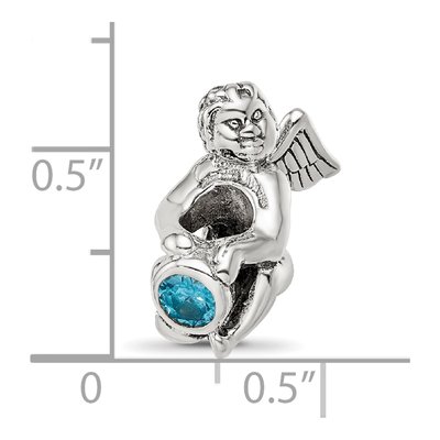 Sterling Silver CZ December Bead – view 7