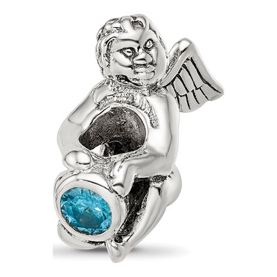 Sterling Silver CZ December Bead