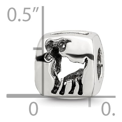 Sterling Silver Aries Zodiac Bead – view 6