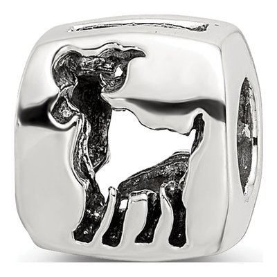 Sterling Silver Aries Zodiac Bead