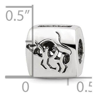 Sterling Silver Taurus Zodiac Bead – view 6